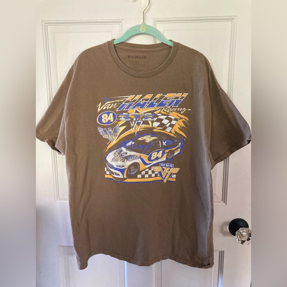 Van Halen Distressed Vintage T Shirt RACING No 84 Car Graphic XL 100% cotton